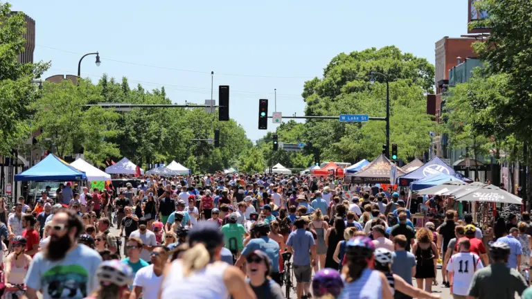 crowd enjoying open streets lyndale in 2017