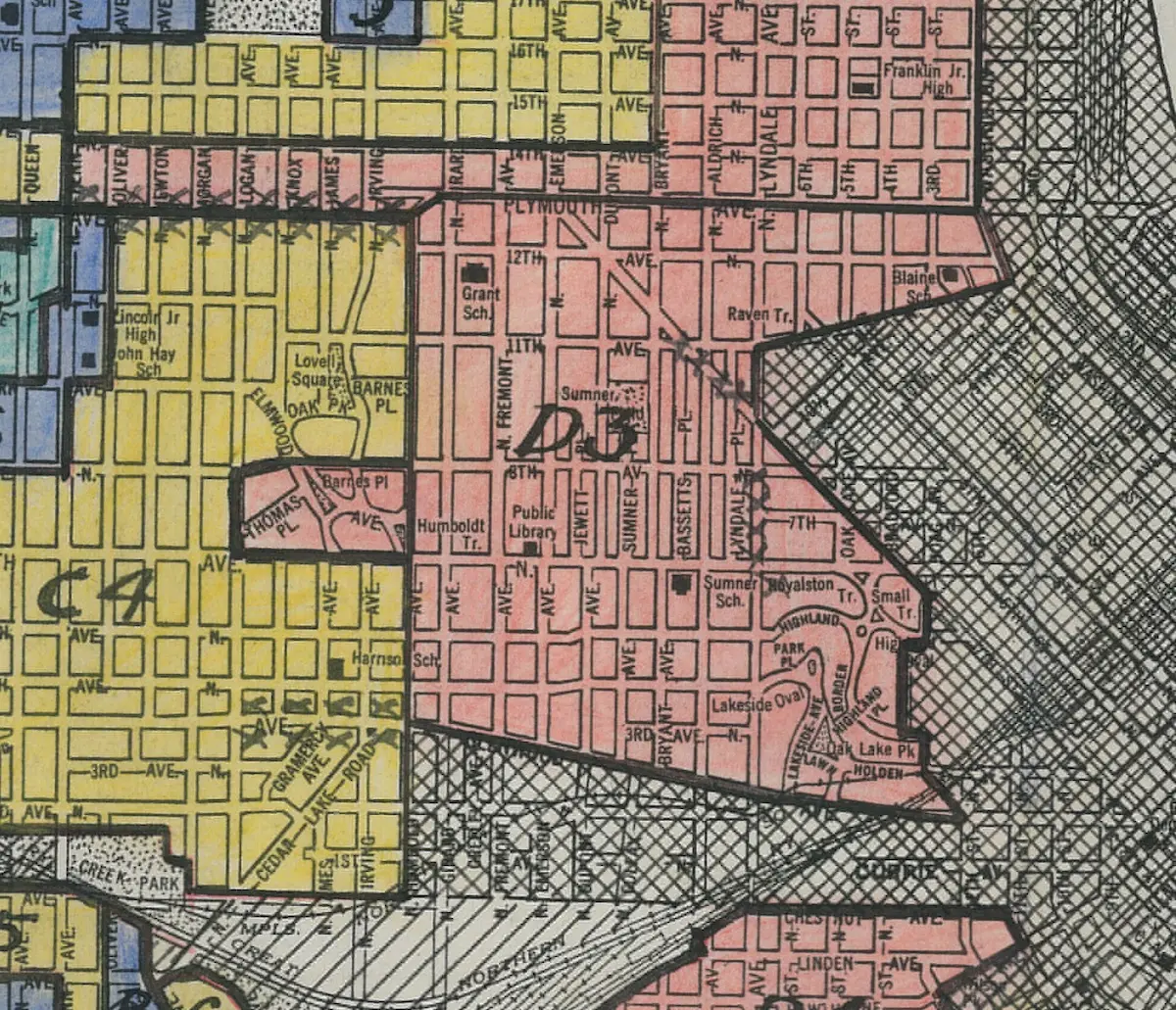 old map of redlining