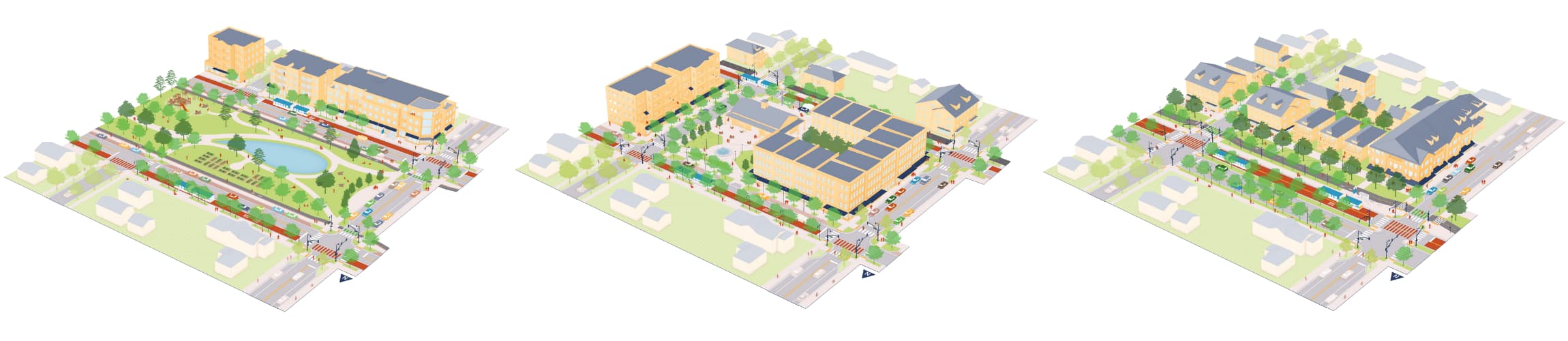 diagrams of the three concepts