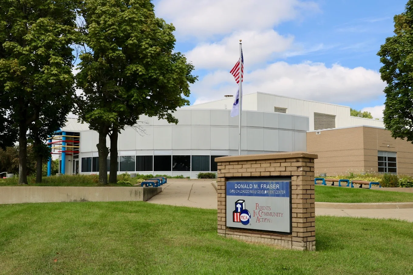 Front view of PICA Head Start Donald M Fraser Early Childhood Family Development Center.
